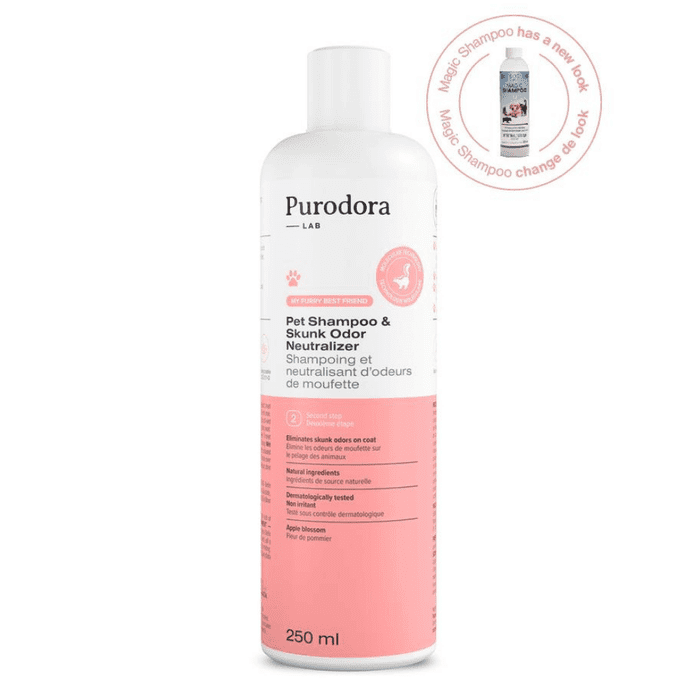 Purodora Lab shampoing Shampoing et neutralisant d’odeurs de moufette
