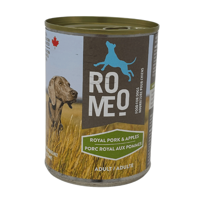 Romeo nourriture humide Nourriture humide pour chien - Romeo Porc royal aux pommes 13oz