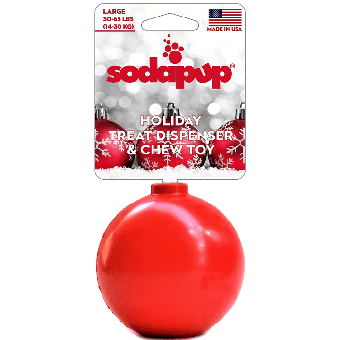 Sodapup jouets pour chien Large Boule de Noël - jouet distributeur de gâteries