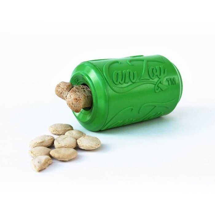 Sodapup jouets pour chien Large Canette verte - jouet distributeur de gâteries