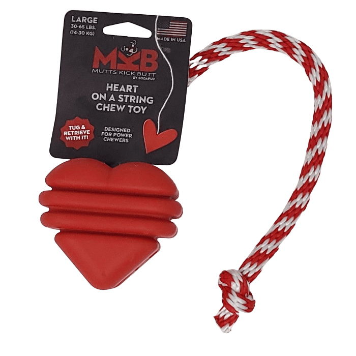 Sodapup jouets pour chien Large Cœur avec corde MKB Sodapup