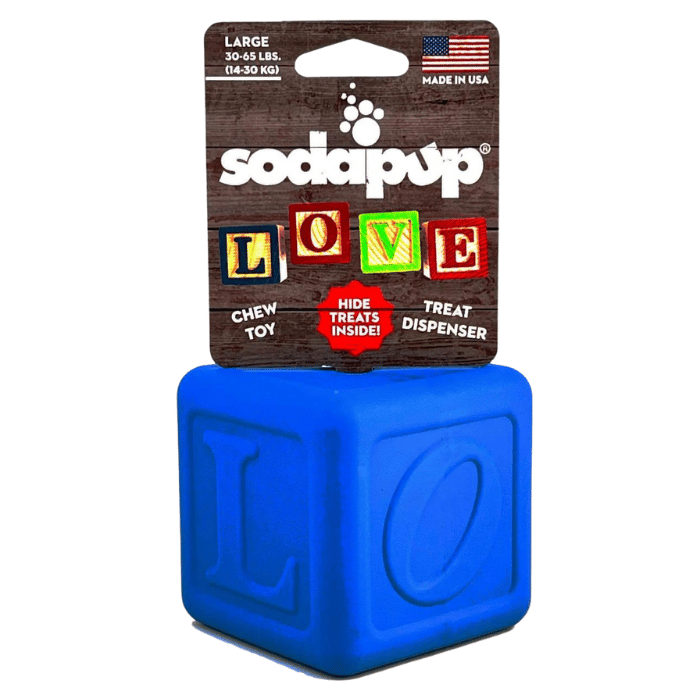 Sodapup jouets pour chien Cube LOVE - distributeur de gâteries