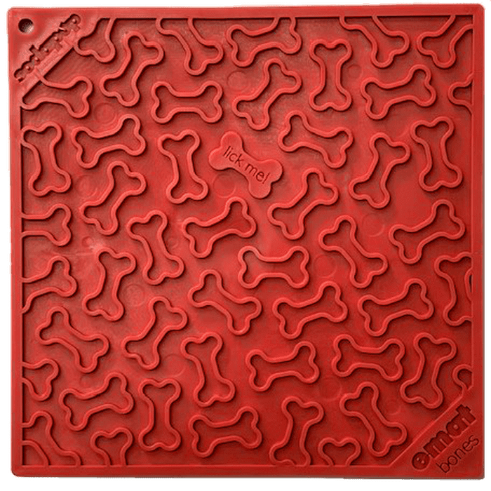 Sodapup jouets pour chien Licking Mat bone - Rouge