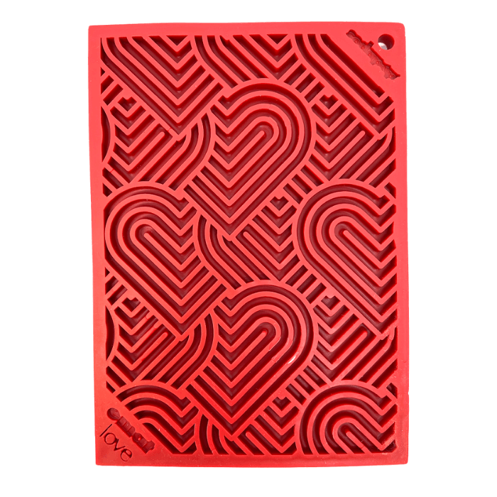 Sodapup jouets pour chien Licking Mat Heart - Rouge