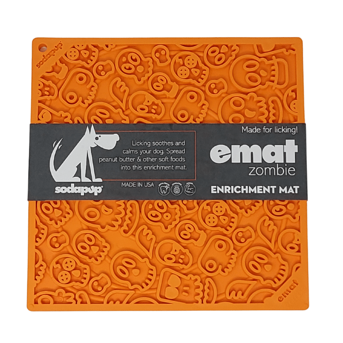 Sodapup jouets pour chien Licking Mat Zombie - Orange