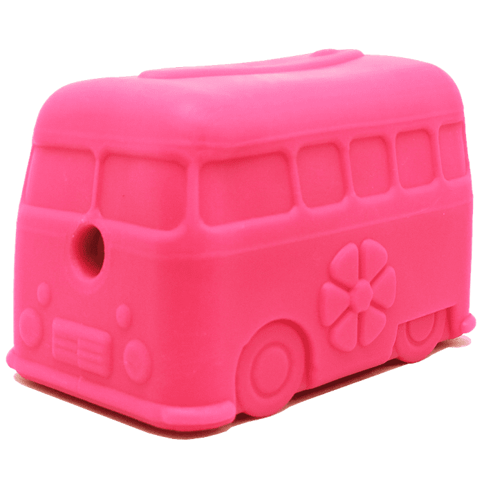 Sodapup jouets pour chien Large Mini Van Retro Rose - distributeur de gâteries