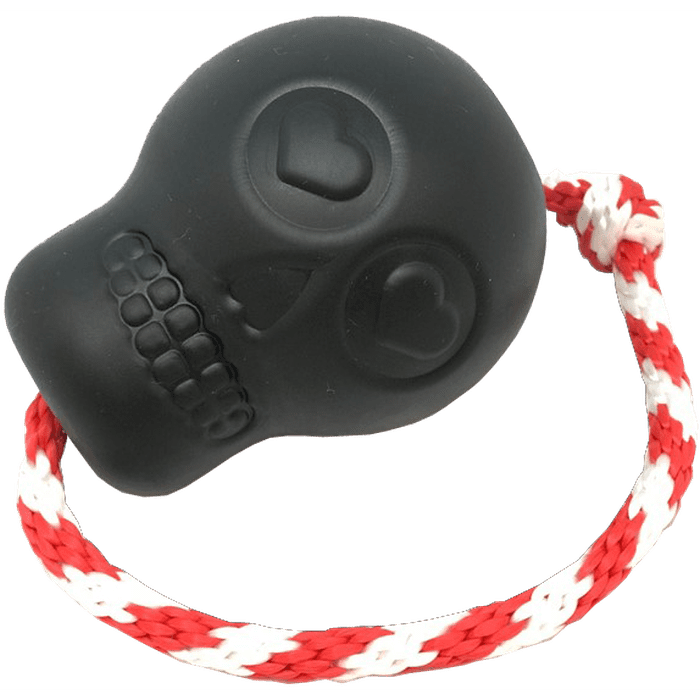 Sodapup jouets pour chien Large Tête de mort avec corde - jouet distributeur de gâteries