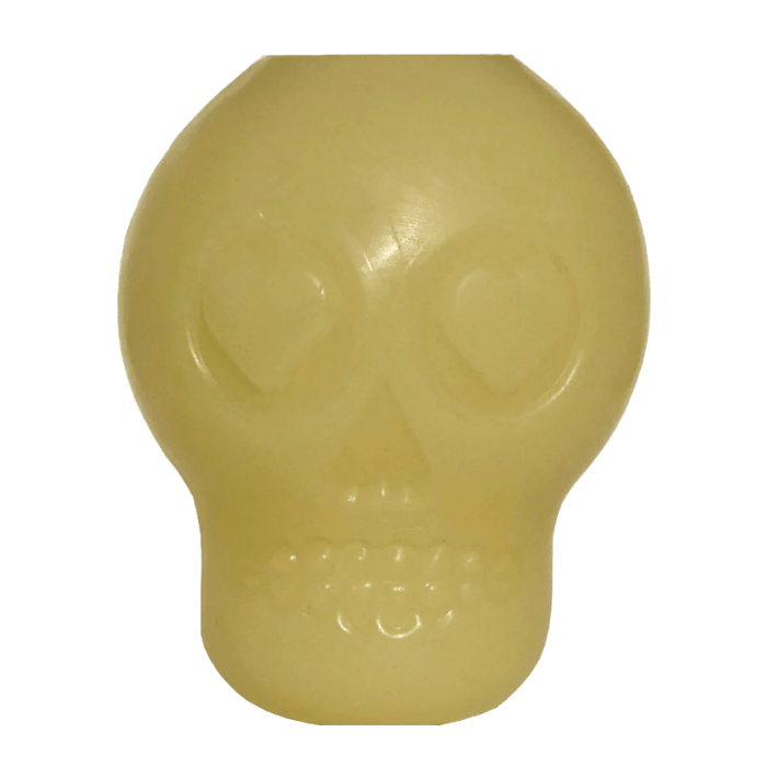 Sodapup jouets pour chien Tête de mort Sugar Skull Glow In The Dark - jouet distributeur de gâteries