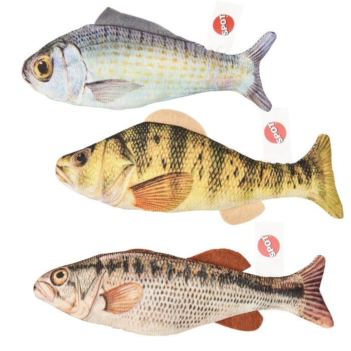 Spot Jouet pour chats poisson réaliste 6.5''