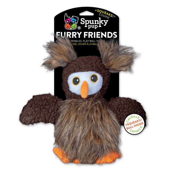 Spunky pup jouets pour chien Hibou Spunky pup Furry Friends