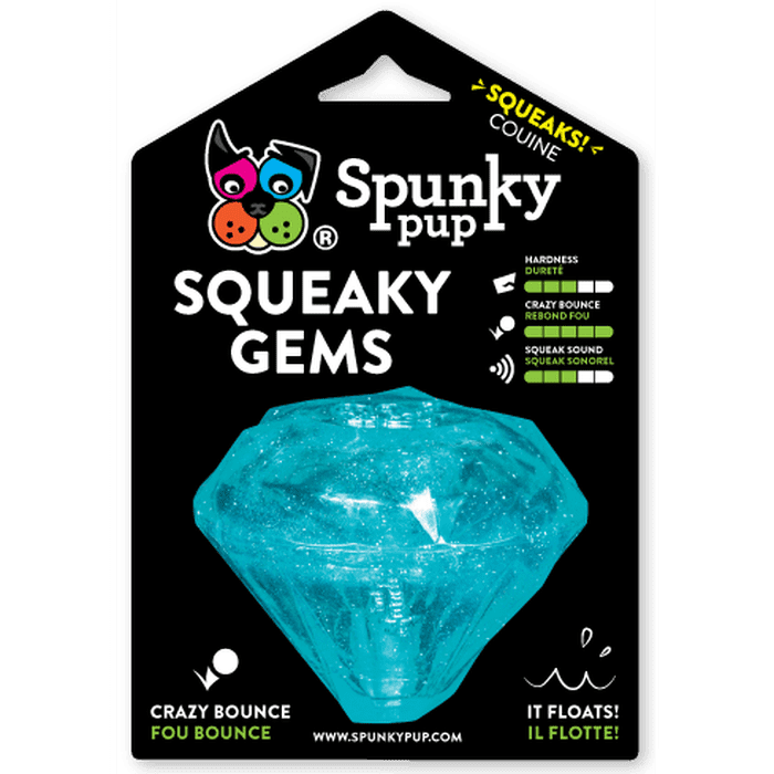Spunky pup jouets pour chien Jouet couineur pour chien Squeaky Gem
