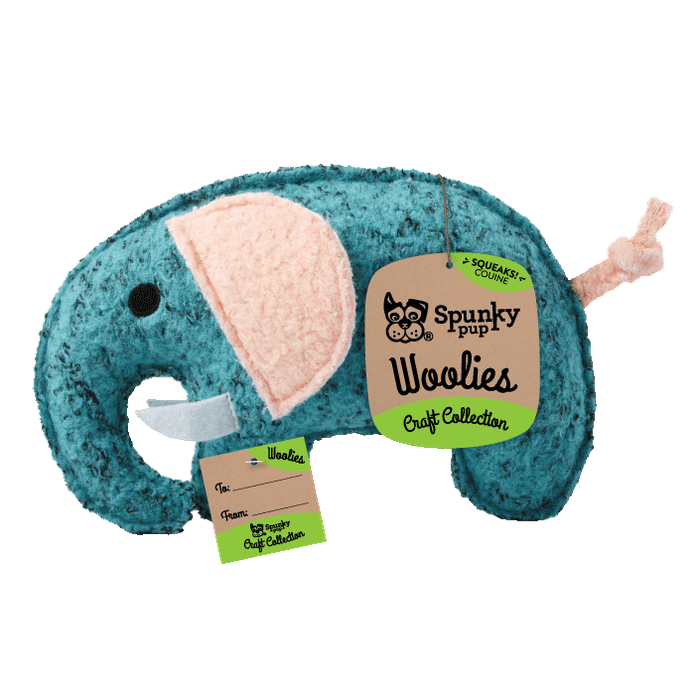Spunky pup jouets pour chien Peluche Spunky Pup Woolies Éléphant