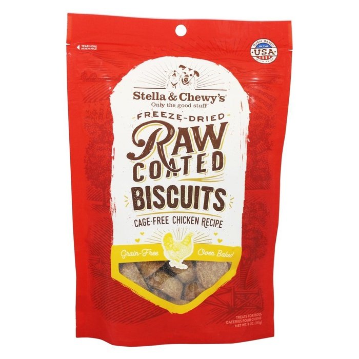 Stella &amp; Chewy&#39;s biscuit Poulet Biscuits cuits au four, Freeze-Dried Raw Coated