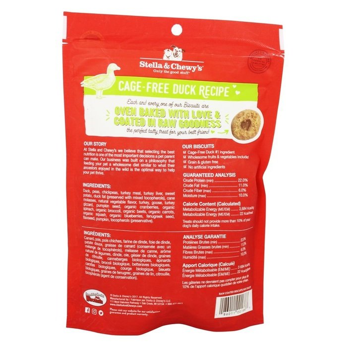 Stella &amp; Chewy&#39;s biscuit Biscuits cuits au four, Freeze-Dried Raw Coated
