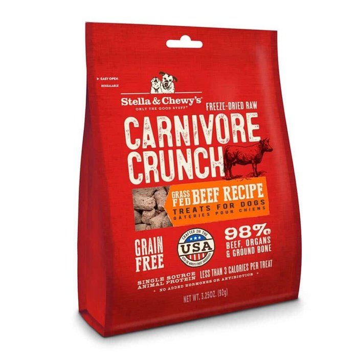 Stella &amp; Chewy&#39;s Gâteries Gâteries Carnivore Crunch 98% Boeuf