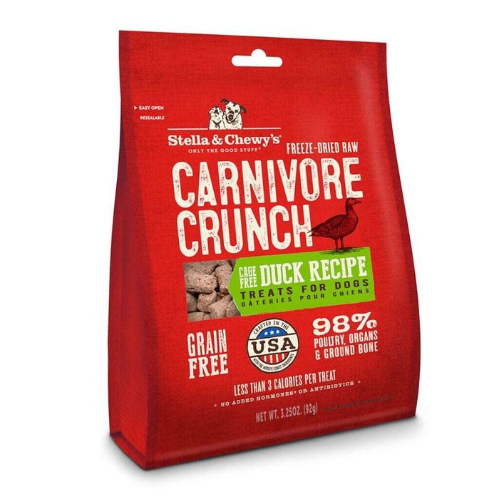 Stella &amp; Chewy&#39;s Gâteries Gâteries Carnivore Crunch 98% Canard