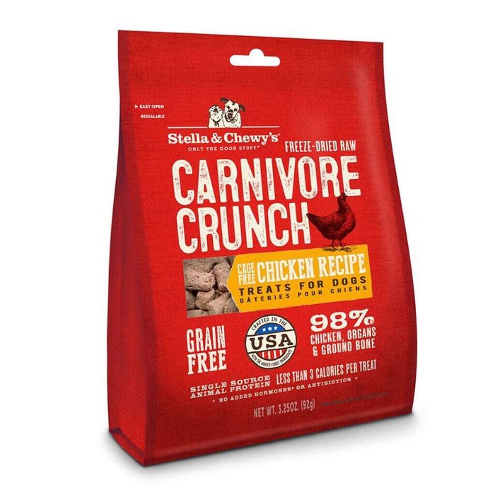 Stella &amp; Chewy&#39;s Gâteries Gâteries Carnivore Crunch 98% Poulet