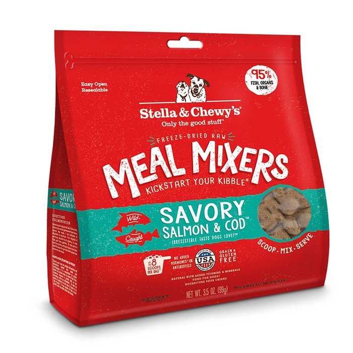 Stella &amp; Chewy&#39;s meal mixer Stella &amp; Chewy`s Savory Salmon &amp; Cod Freeze-Dried Meal Mixers