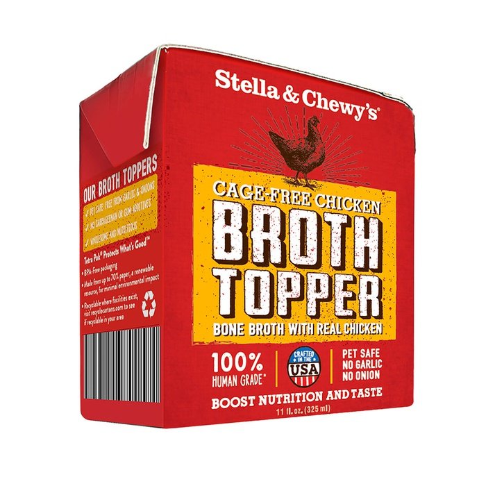 Stella & Chewy's nourriture Bouillon d'os de poulet Stella Broth Topper Paquet de 12