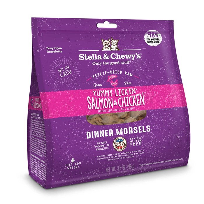 Stella & Chewy's nourriture chat Mélange de repas Yummy Lickin Saumon et Poulet Diner morsels pour chat