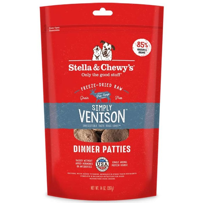 Stella & Chewy's nourriture 14 onces Galettes de repas lyophilisées Dinner Patties Stella & Chewy's, Simply Venison