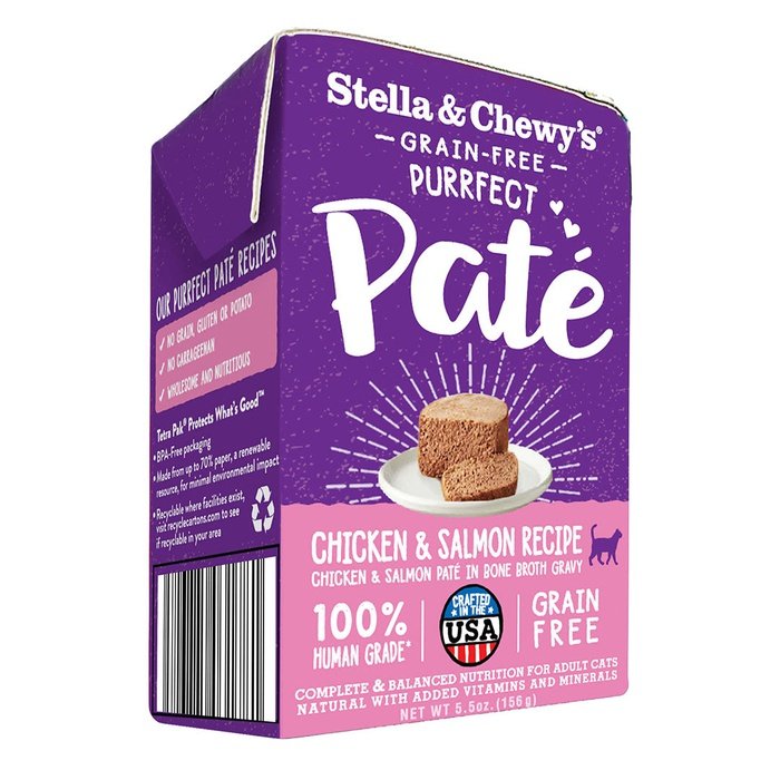 Stella &amp; Chewy&#39;s nourriture humide Nourriture humide pour chat Purrfect Paté Cage-Free Chicken &amp; Salmon 12 x 5.5oz
