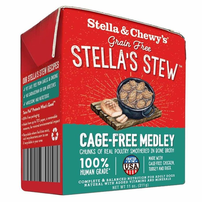 Stella &amp; Chewy&#39;s nourriture humide Nourriture humide pour chiens Stella&#39;s Stews® Cage-Free Medley