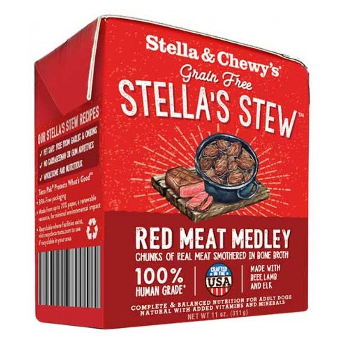 Stella &amp; Chewy&#39;s nourriture humide Nourriture humide pour chiens Stella&#39;s Stews Red Meat Medley