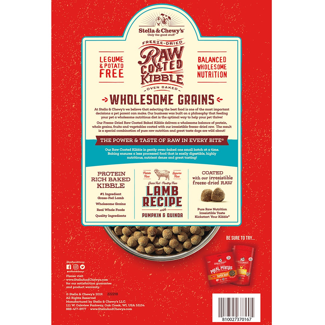 Stella &amp; Chewy&#39;s nourriture Nourriture pour chien Stella &amp; Chewy&#39;s raw coated Agneau avec grains