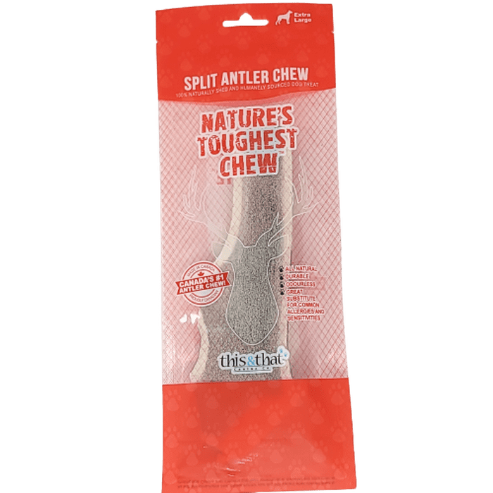 This & That Canine Co bois de cerf Bois de cerf coupé