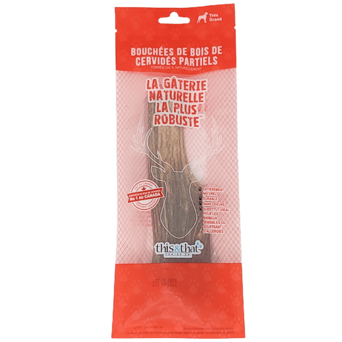 This & That Canine Co bois de cerf Bois de cerf coupé