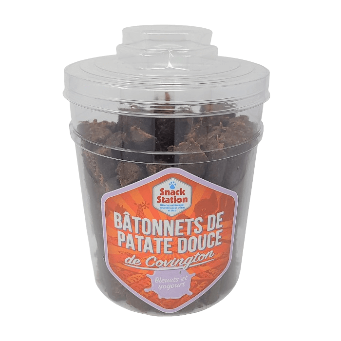 This & That Canine Co Gâteries Bâton à mâcher patate douce yogourt et bleuets en vrac