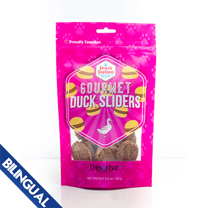 This &amp; That Canine Co Gâteries Gâteries pour chiens Duck Sliders Gourmet 142g