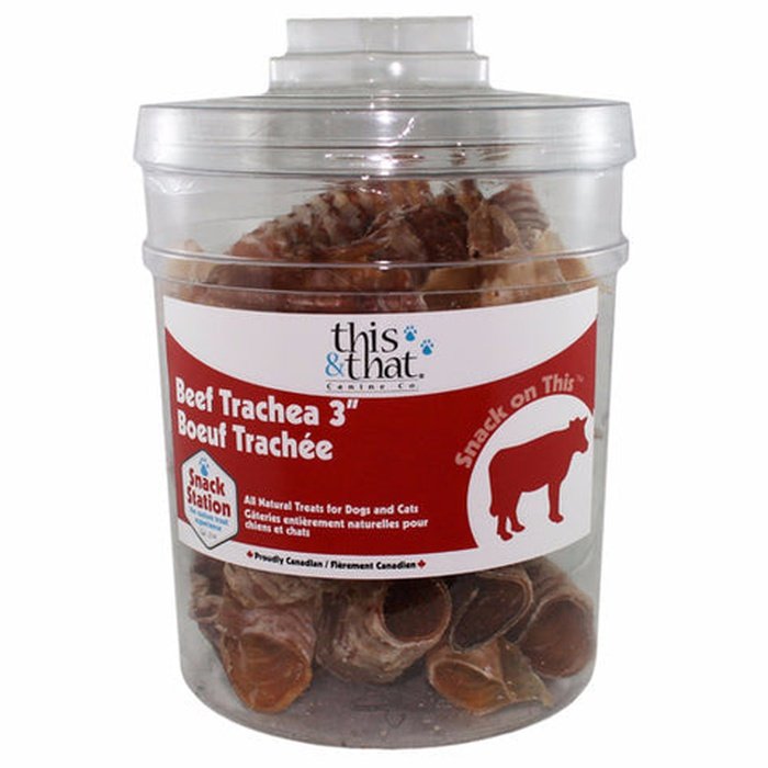 This & That Canine Co Gâteries Trachée de boeuf en vrac