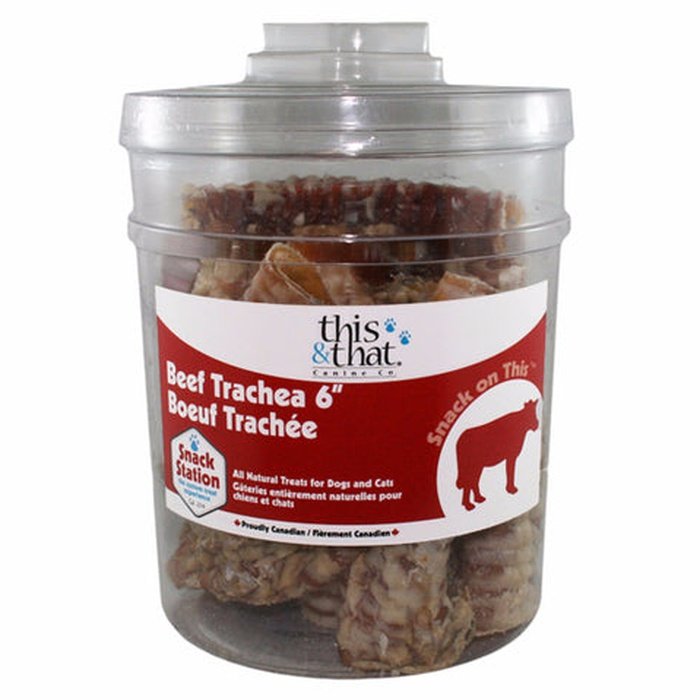 This & That Canine Co Gâteries Trachée de boeuf en vrac