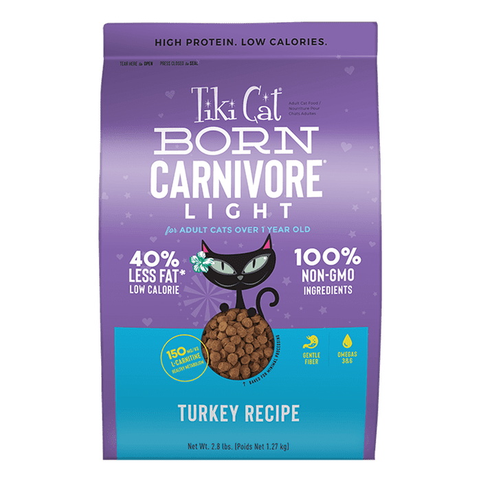 Tiki nourriture chat 2.8lbs Nourriture pour Chats Tiki Cat Born Carnivore - Dinde - Léger