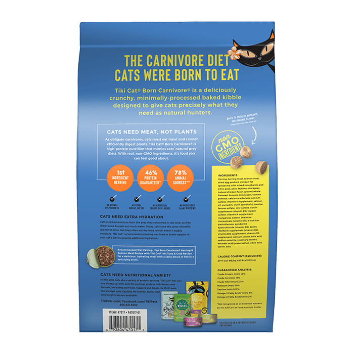 Tiki nourriture chat Nourriture pour Chats Tiki Cat Born Carnivore - Hareng et saumon