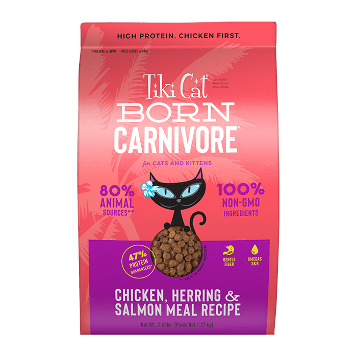 Tiki nourriture chat Nourriture pour Chats Tiki Cat Born Carnivore - Poulet, hareng et saumon