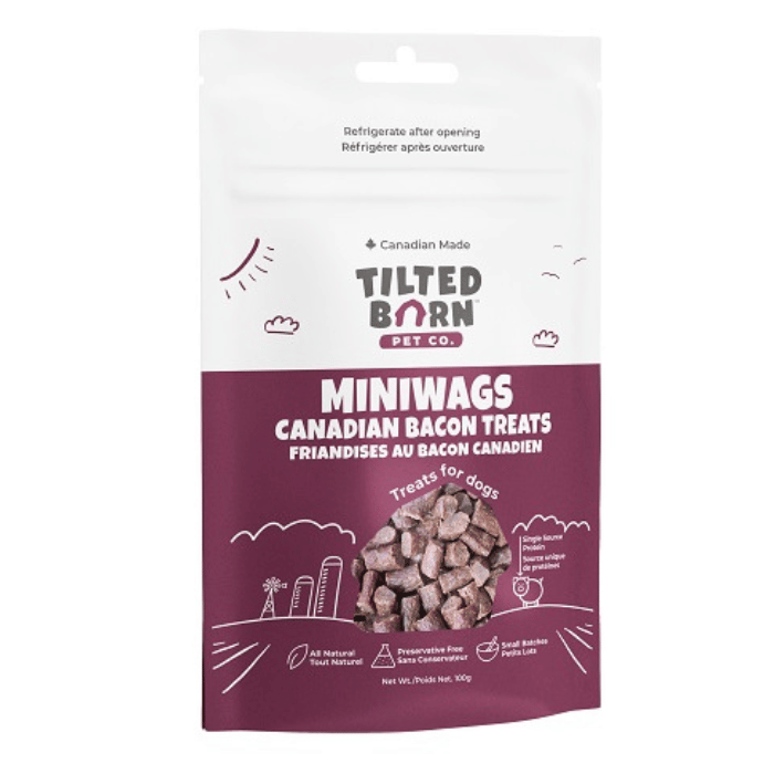 Tilted Barn Gâteries Tilted Barn - Miniwags au bacon canadien pour chien et chat