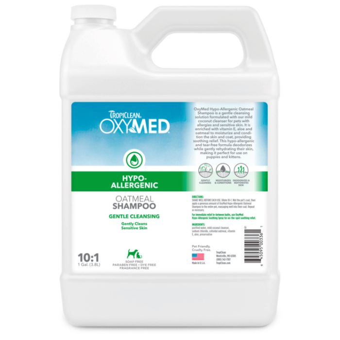 Tropiclean shampoing Shampoing hypoallergénique à l’avoine 1 gallon