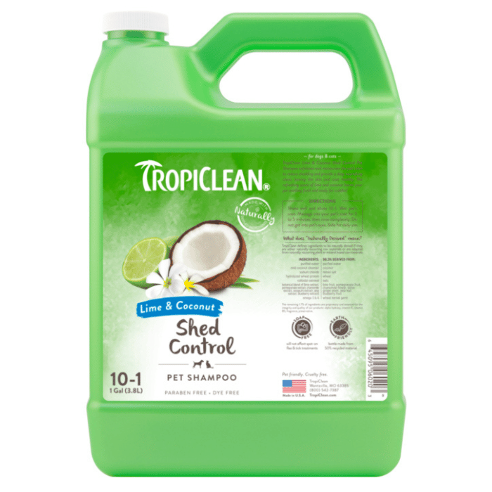 Tropiclean shampoing Shampoing pour le contrôle de la mue 1 gallon
