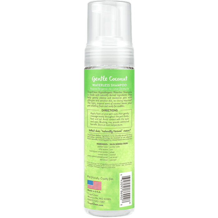 Tropiclean shampoing Shampooing pour chien sans eau - Hypoallergénique
