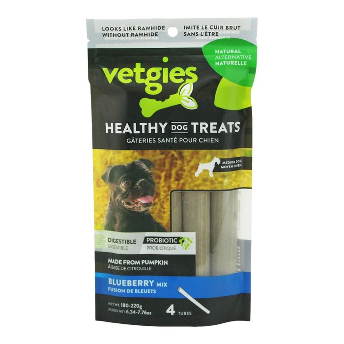 Vetgies Gâteries Tube saveur à mâcher Vetgies au bleuets 7''