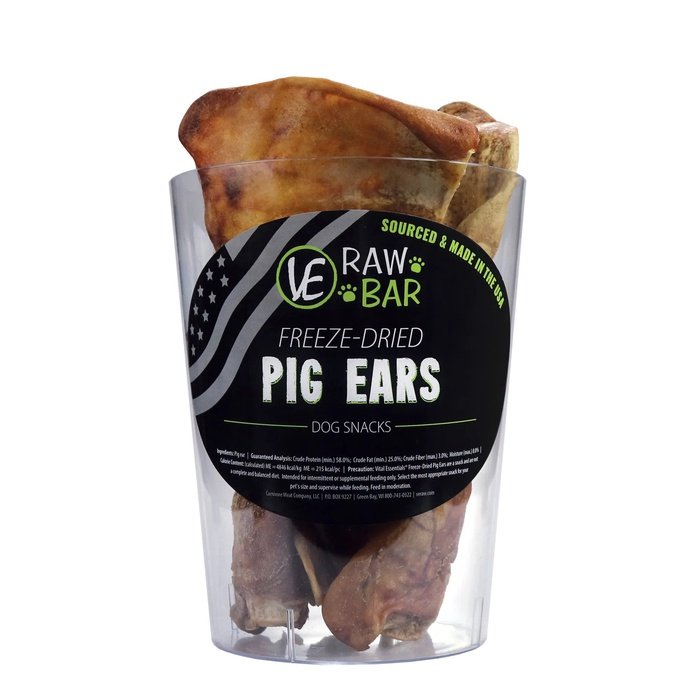 Vital Essentials Gâteries VE RAW BAR Oreille de porc lyophilisée