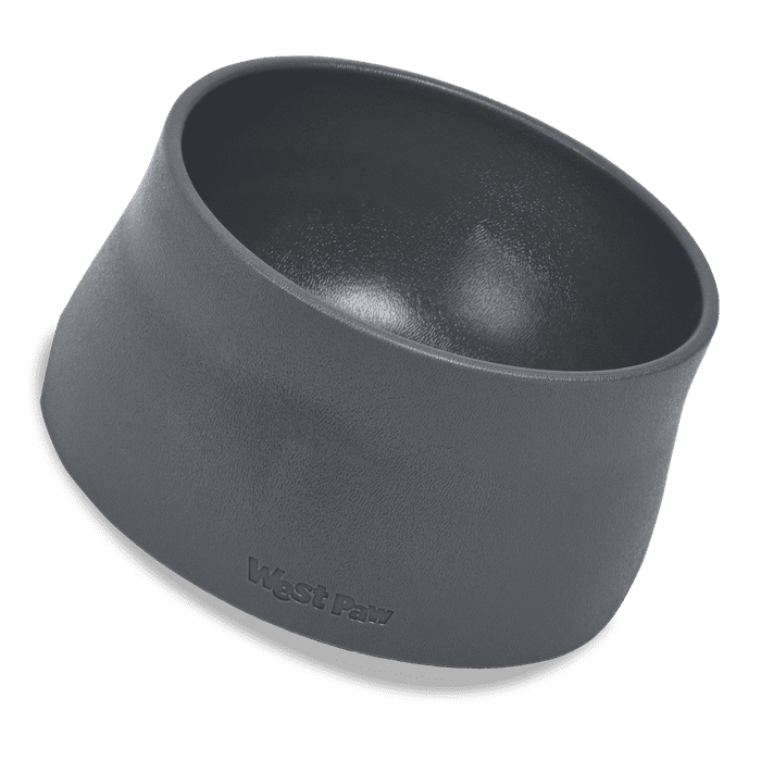 West Paw bol Gris Bol pour chien anti-glissement 6''