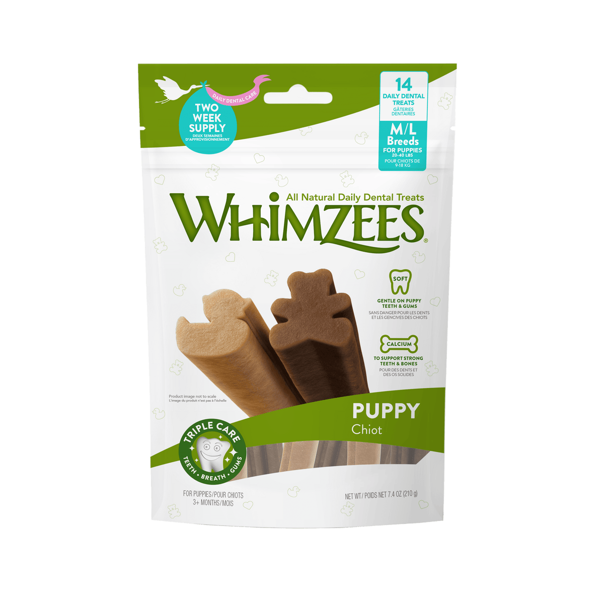 Whimzees Gâteries M/L Gâteries dentaires pour chiots Whimzees puppy