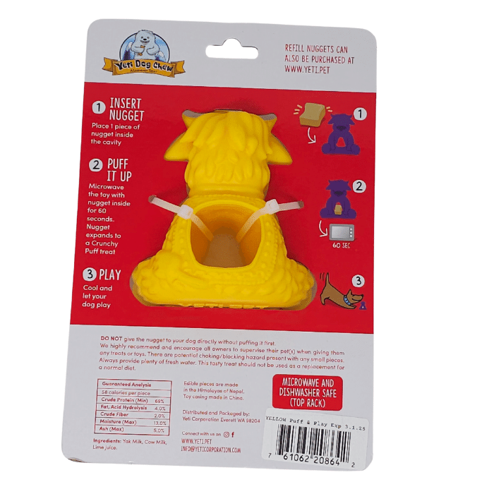 Yeti Dog Chew jouet interactif Jouet interactif pour chien Yeti Puff And Play Hangry Yak