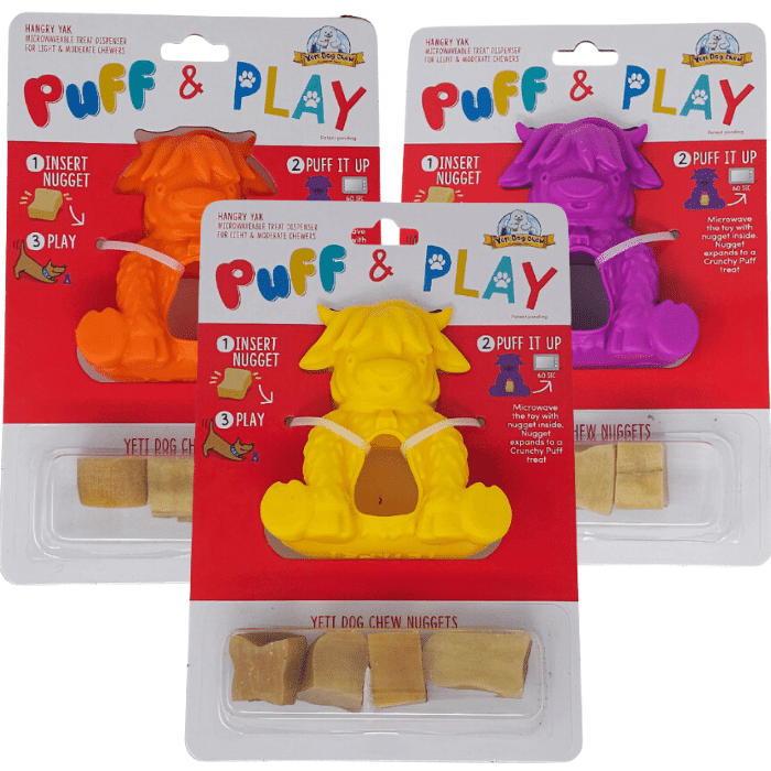 Yeti Puff & Play Hangry Yak Dog Toy, Purple