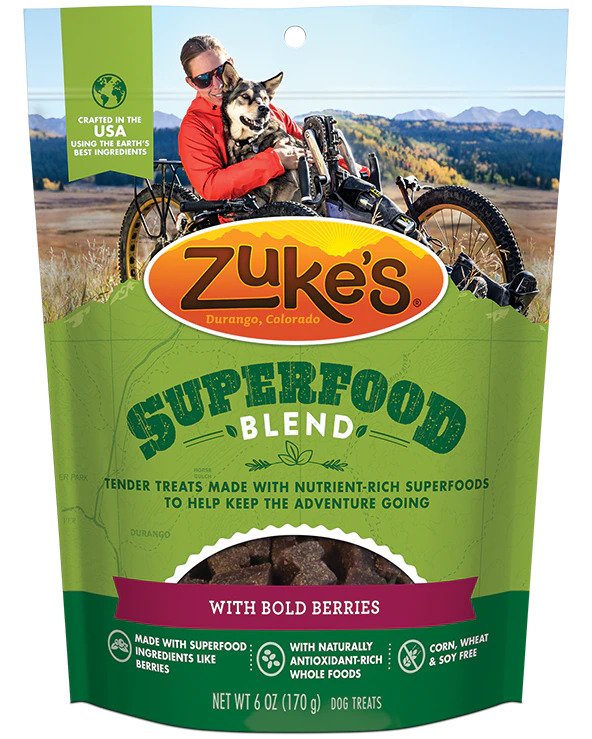 Zuke&#39;s Gâteries 6 onces Super Aliment baies audacieuses - Gâteries pour chiens