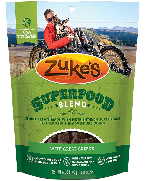 Zuke's Gâteries 6 onces Super Aliment Great Green - Gâteries pour chiens